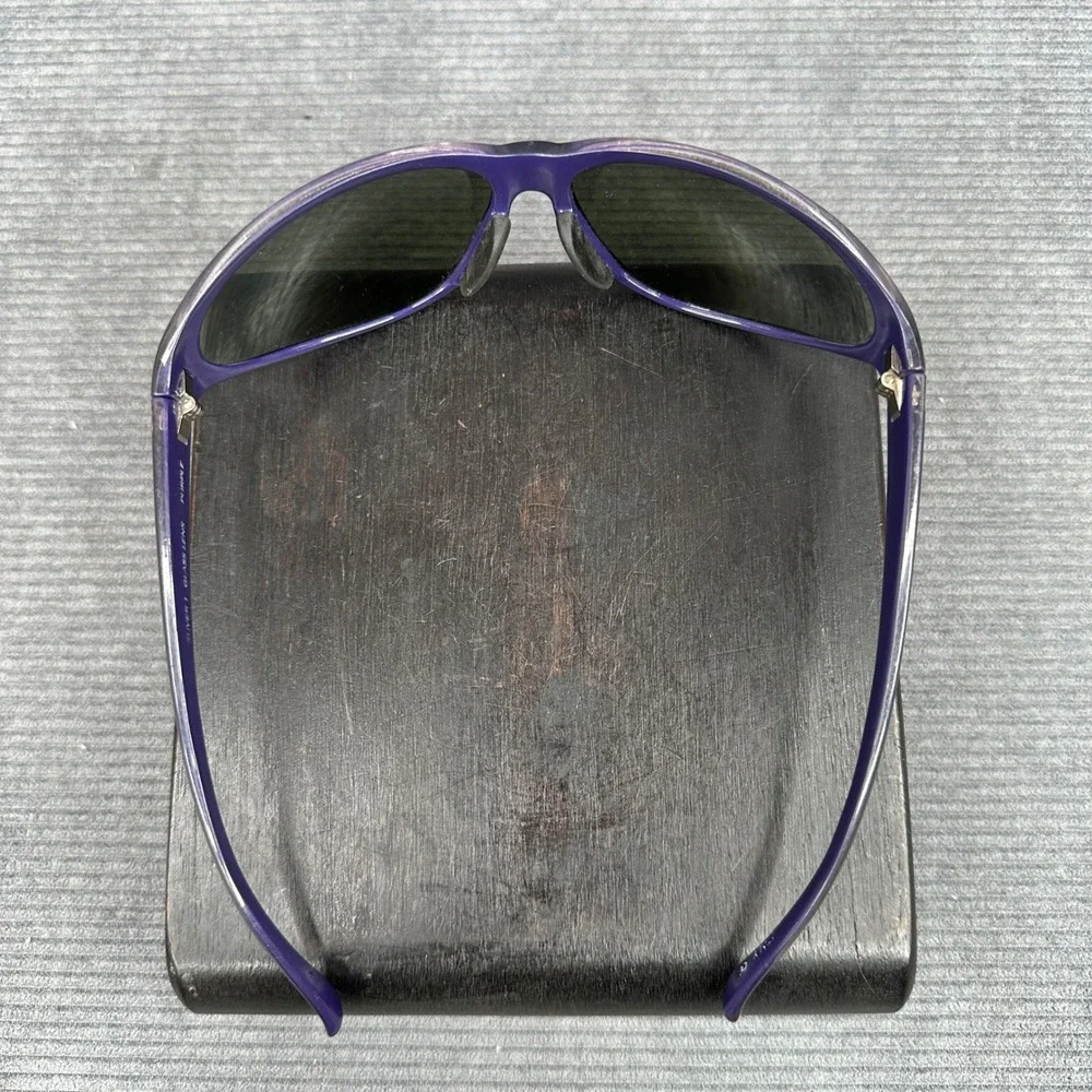 Smith Sliver Y2K Sunglasses Purple Wrap Glass Lens Made in Italy Sporty Eyewear